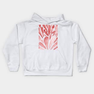 Watercolor artistic drops - red Kids Hoodie